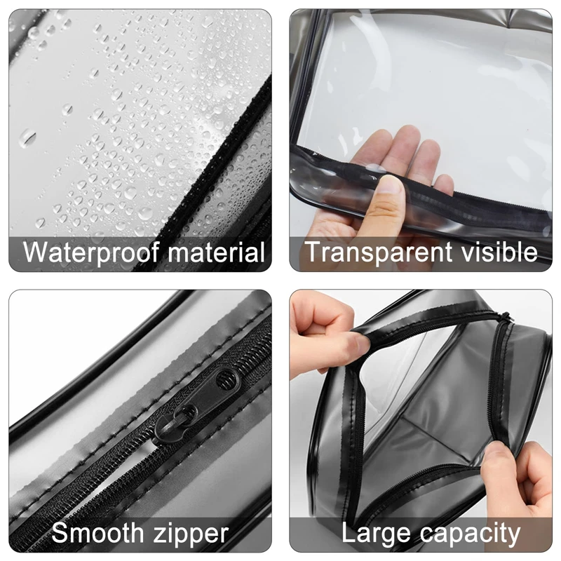 Transparent Cosmetic Bag PVC Women Zipper Clear Makeup Bags Beauty Case Travel Make Up Organizer Storage Bath Toiletry Wash Bag