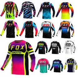 Bat Fox-Motocross Jersey Masculino, Secagem Rápida, Downhill, Corrida de Bicicleta, Enduro, Camisa MTB