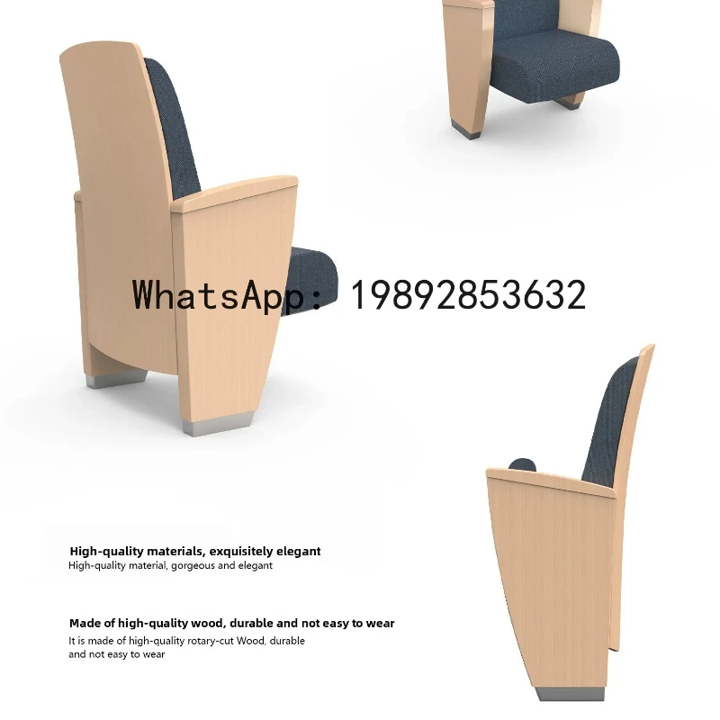BF Solid Wood Theater Music Hall Seats Auditorium Training Conference Center Lecture Hall Chairs