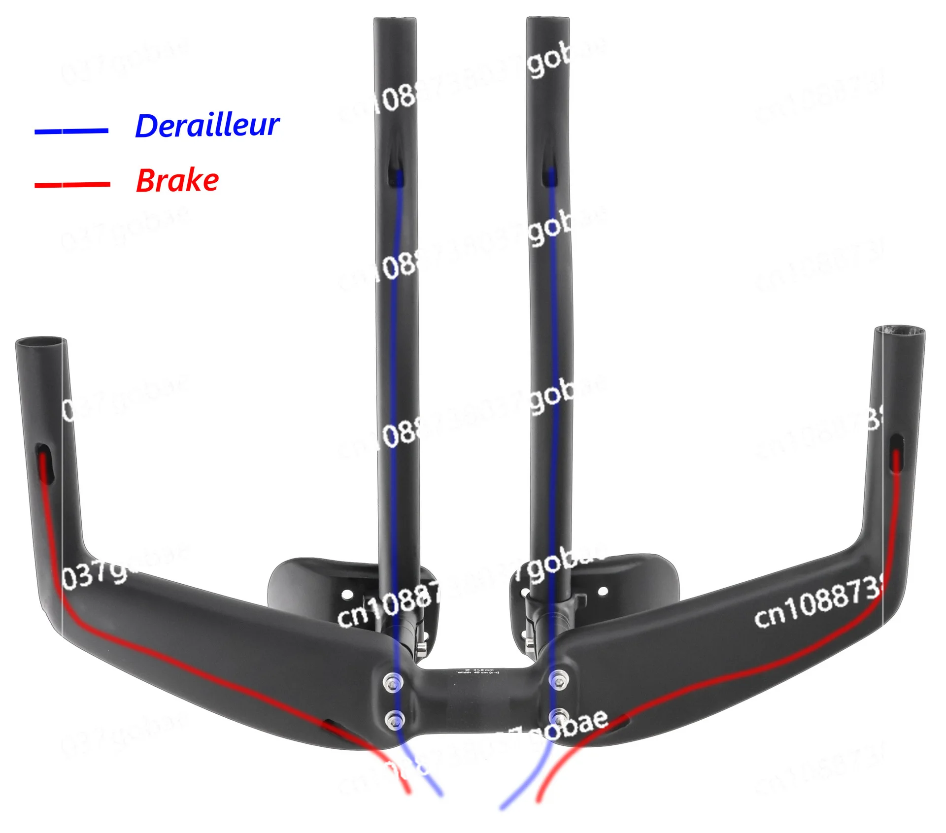 دراجة راحة طويلة وضع الطريق دراجة المقود ألياف الكربون الكل في واحد سباق السيارات TT Put Fly