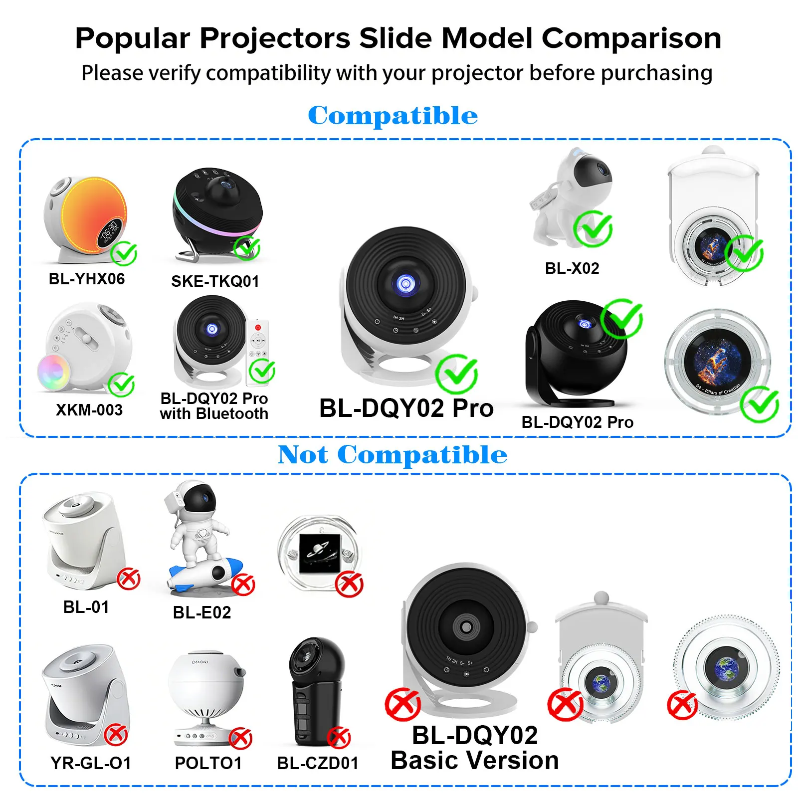 6Pcs Xmas Theme Galaxy Projector Replacement Film Discs 4K HD Christmas Santa Snowman Village Projector Not Included