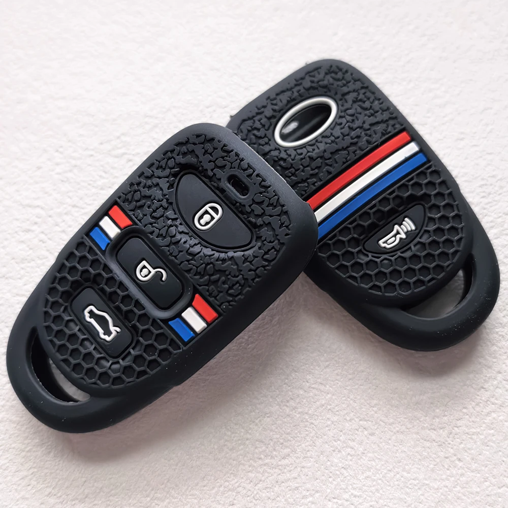 Silicone Remote Car Key Case Cover for Hyundai Kia Elantra Sonata Accent Tucson Sonata Santa FE Carens 2007-2011 Accessories
