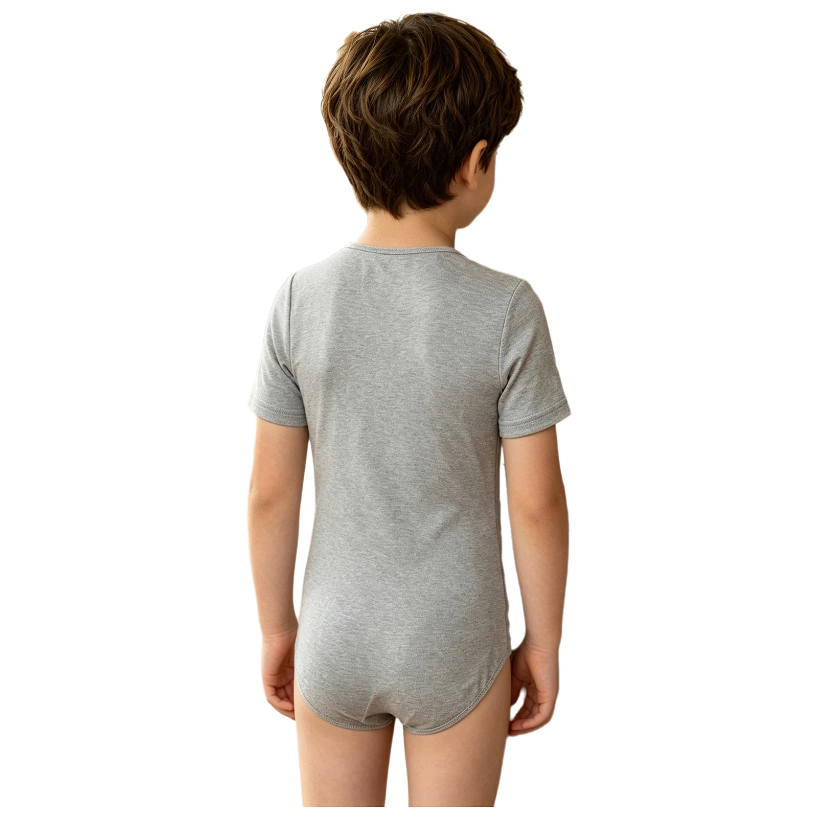 Kids Boys Special Needs Adaptive Clothing Bodysuit Short Sleeve Anti-Strip Zipper Diaper Cover Leotard Pajama Sleepwear Playwear
