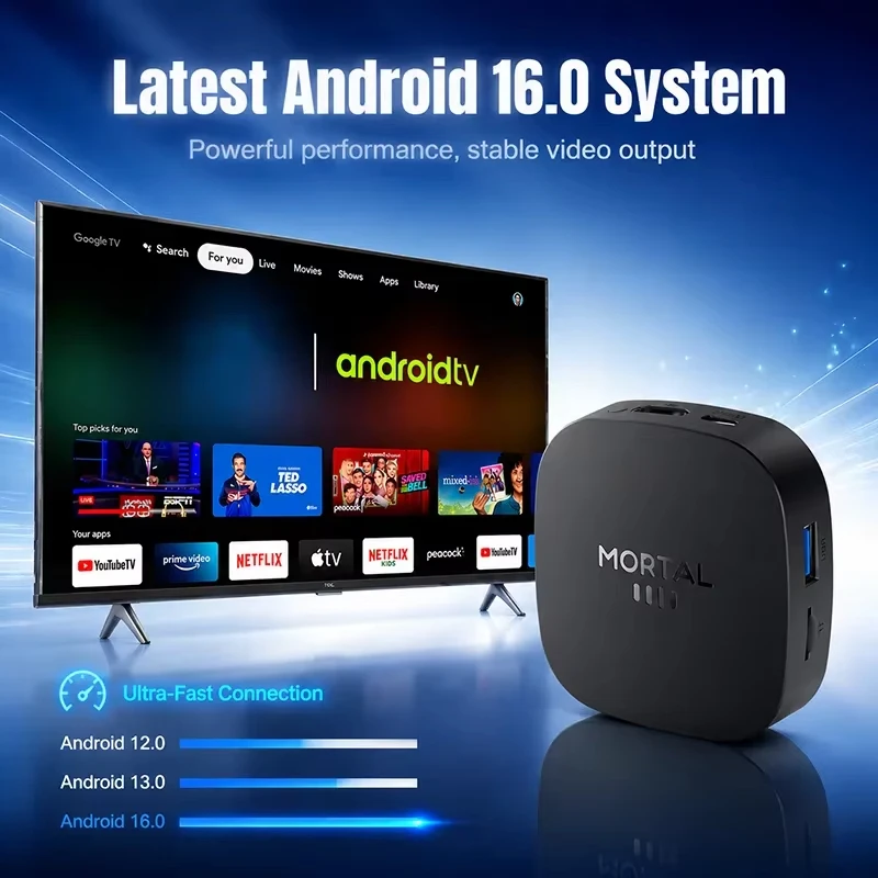 Android 16 TV Box RK3518, 2GB RAM 16GB ROM, 4K Streaming Media Player, Support 2.4G/5G WiFi, BT 5.0, Set-Top Box