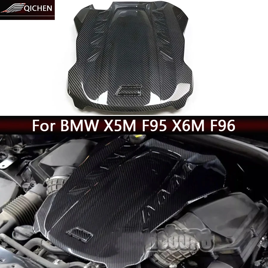 لسلسلة BMW X5M F95 X6M F96 2019 + غطاء محرك من ألياف الكربون الجافة استبدال تركيب غطاء محرك السيارة لوحة طقم الجسم #1