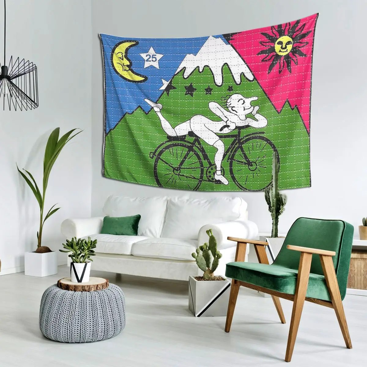 LSD - Albert Hofmann - Bicycle Day Tapestry Decoration Art Aesthetic Tapestries Living Room Bedroom Home Wall Cloth Wall Hanging