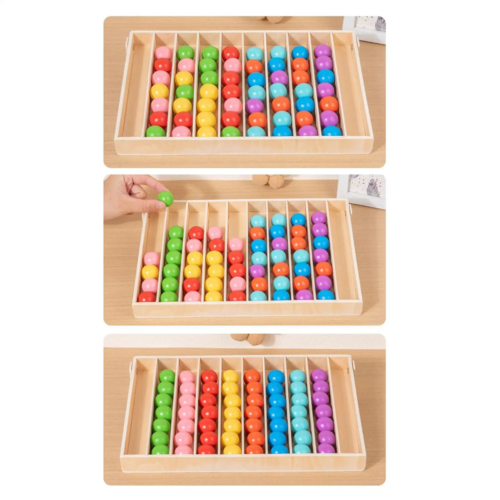 Drewniane zabawki do sortowania kolorów Montessori, trening motoryki małej, dopasowywanie kolorów, wczesna edukacja, zabawki edukacyjne dla dzieci.