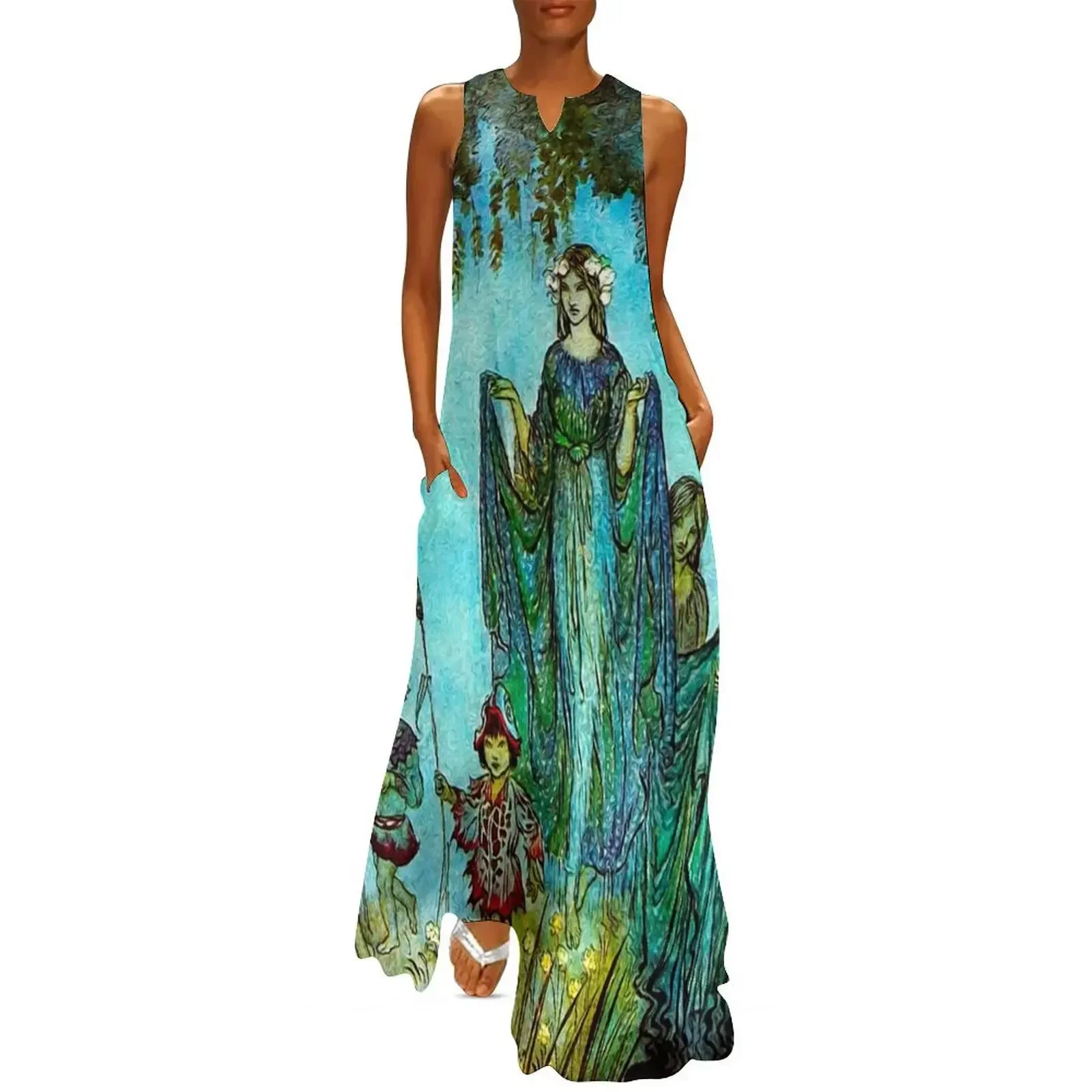 

Arthur Rackham- Fairy Procession Long Dress Party dresses for women Woman clothes Dress