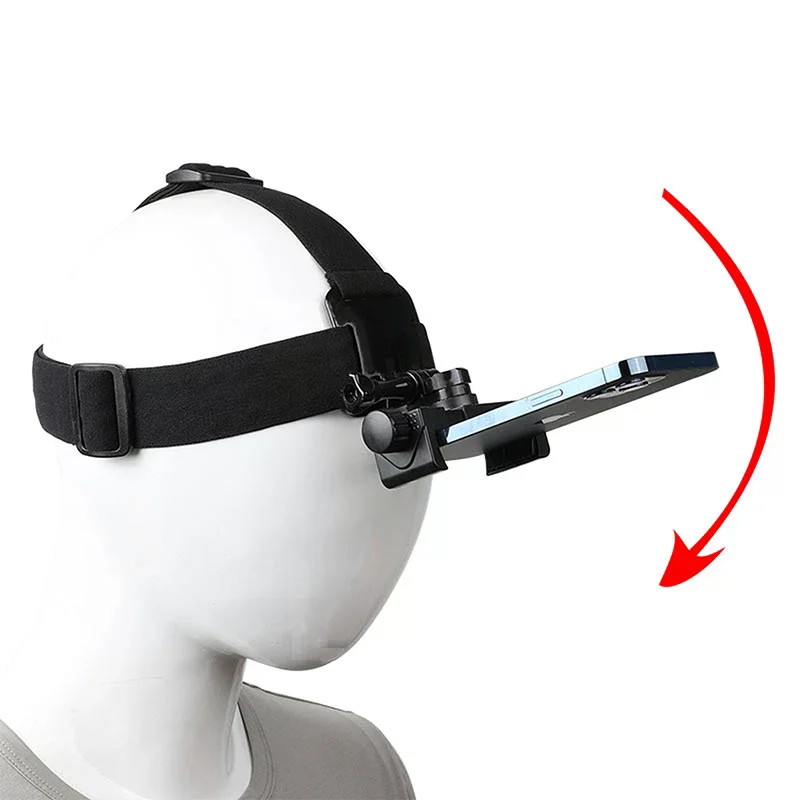 

Head-mounted Headband Bracket Adjustable Live Broadcast Mobile Phone Holder First-person Perspective Fixed Gift