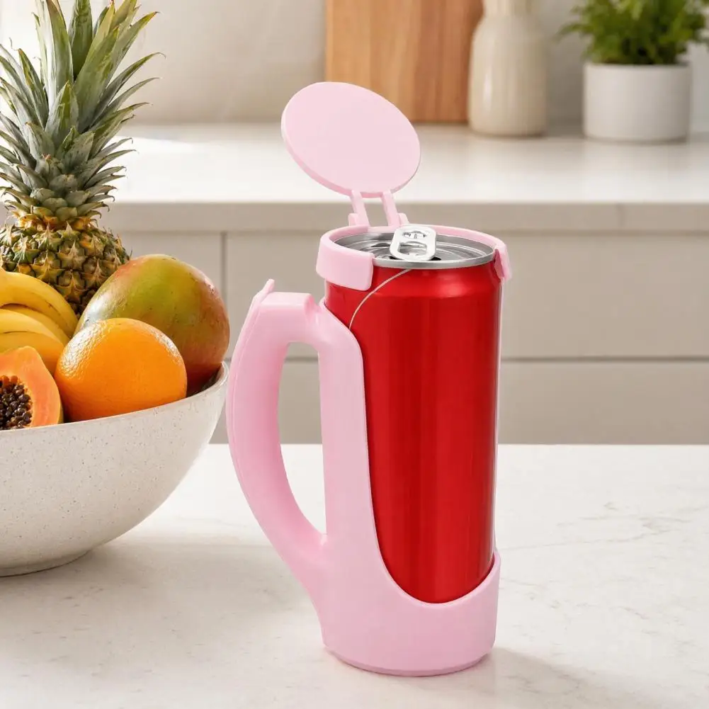 -free Cup Lid 330ml Lid Reusable Snap-on Soda Cover Splash-proof Leak Guard for 11/12oz Sparkling Water Travel Cup Lid for Car