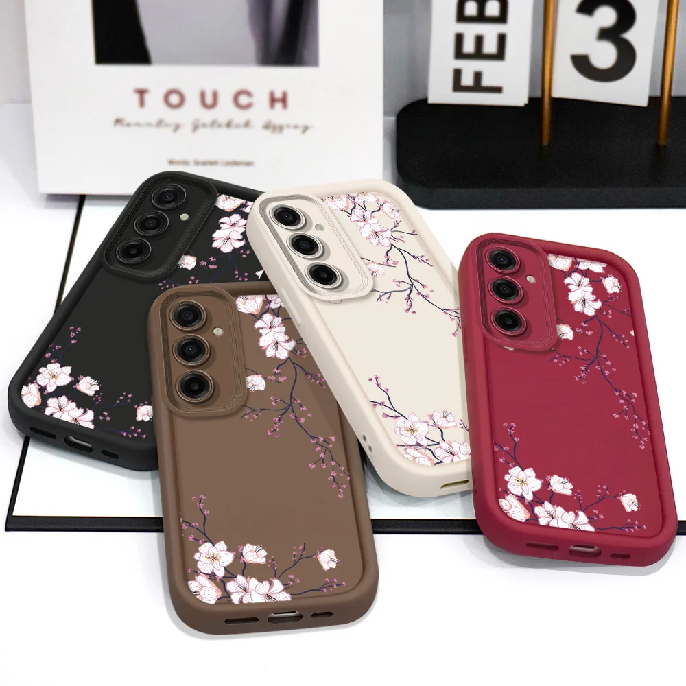 Spring Flowers Phone Case For Samsung Galaxy A37 A17 A07 A56 A36 A26 A16 A06 A55 A35 A25 A15 A05 A05S 4G 5G Staircase Soft Cover