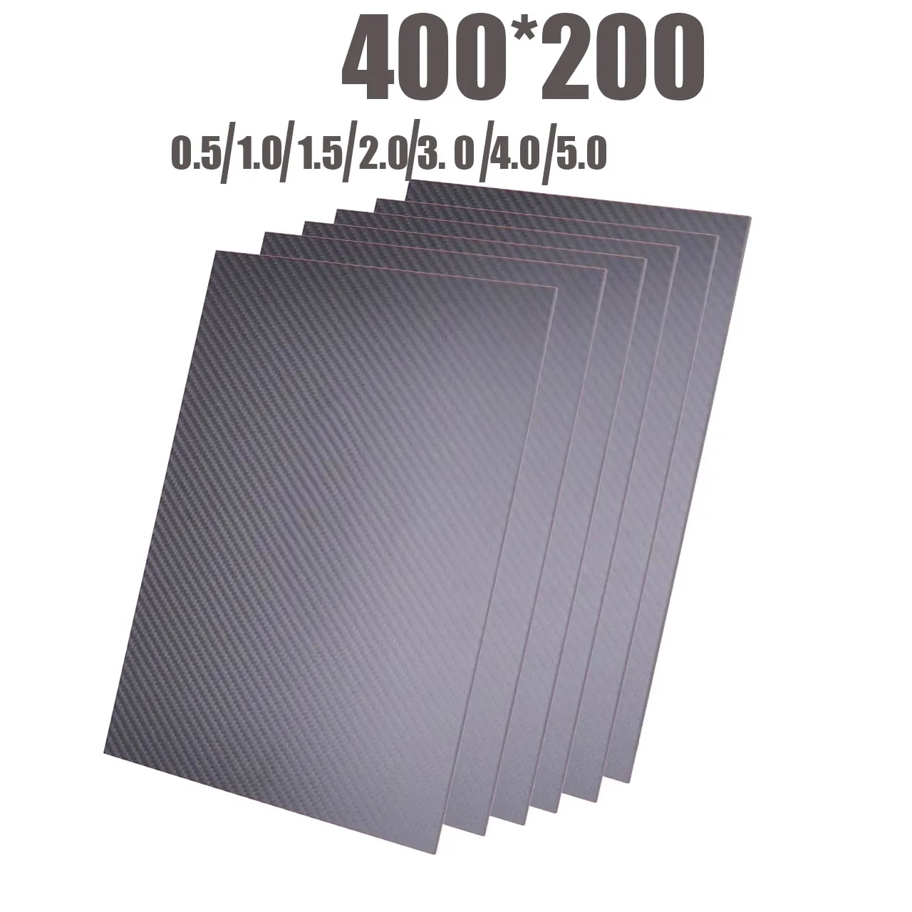 400mm x 200mm 3K Carbon Fiber Plate Panel Sheet (0.5,1,1.5,2,3,4,5)mm High Composite Hardness Material plate