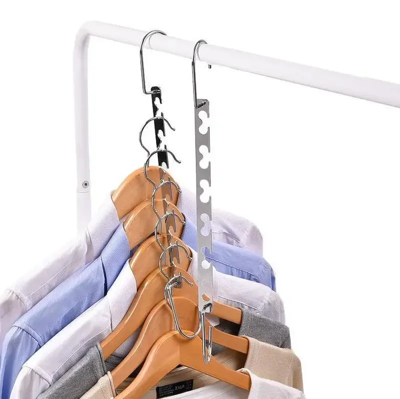 

6 Hole Clothes Hanger Organizer Space Saving Closet s Clothing Iron Drying Rack Hook