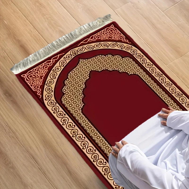 VIKAMAPortable Islamic Prayer Mat for Pilgrimage, Foldable Home Kneeling Mat, Muslim Prayer Mat for Pilgrimage Activities, Worsh