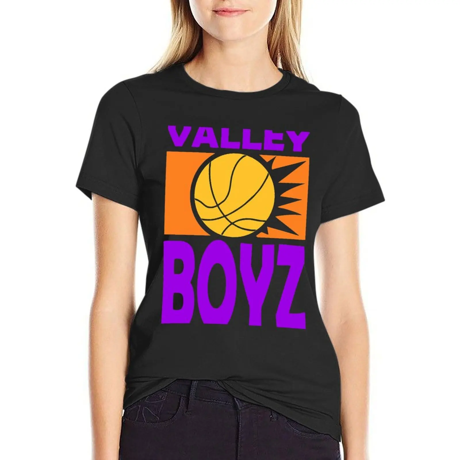 

ValleyBoyz Retro Suns logo T-Shirt cute tops graphics Woman clothes