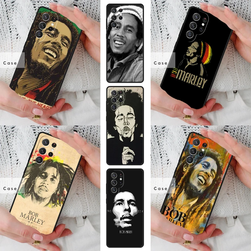 Bob Marley TPU Phone Case for Samsung Galaxy S26 S25 S24 S23 S22 S21 S20 Note10 Plus FE Ultra Cover
