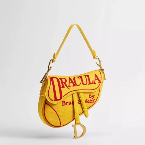 Luxury Saddle Bag Women Master Quality Yellow and Red Book Cover Embroidery Shoulder Bag Elegant Trend Beautiful Crossbody Bag