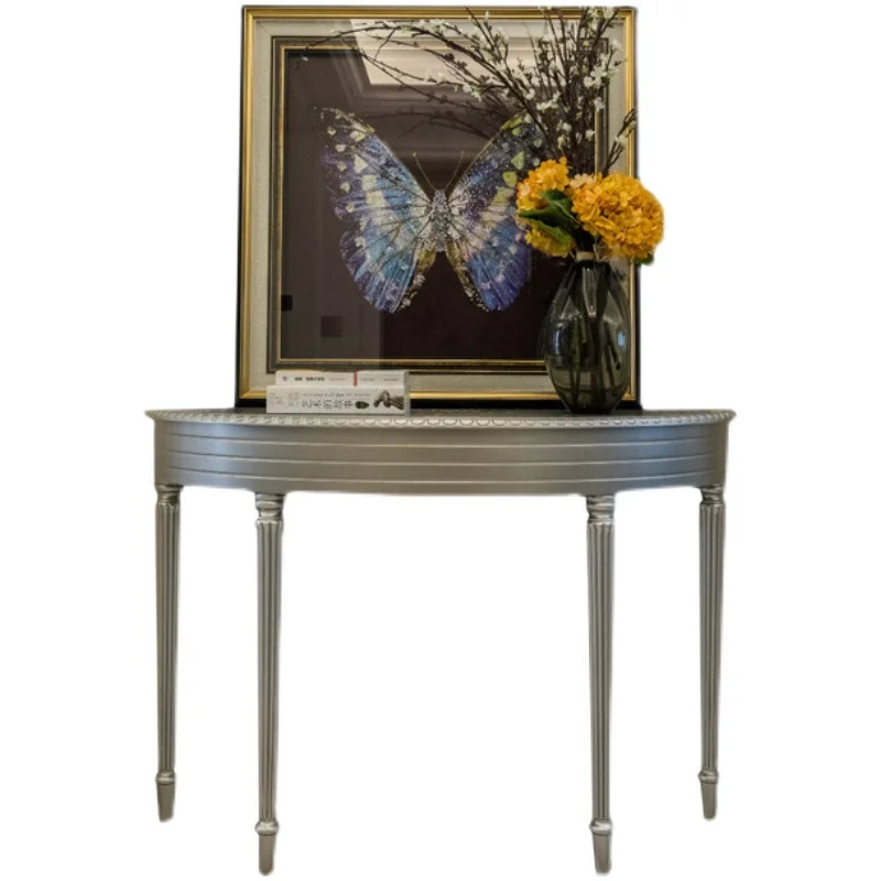 

Modern simple home light luxury entrance table American wall solid wood end view table decorative entrance table