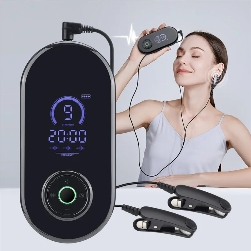 Sleep Aid Device CES Stimulation Therapy 1000mAh Ear Clip Type Anxiety Depression Fast Sleep Instrument Sleeper Therapy Insomnia