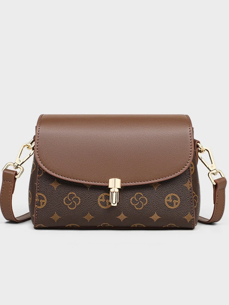 2026 New Women's Crossbody Bag Small Luxury Lightweight Handbag Shoulder Bag Fashionable Printed Synthetic Leather Purse