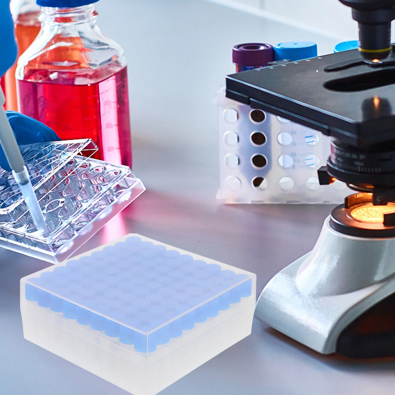 1.8ml Cryogenic Vials Freezing Tubes Sturdy Safe Design Ideal for Sample Collection Storage in Medical Research Facilities