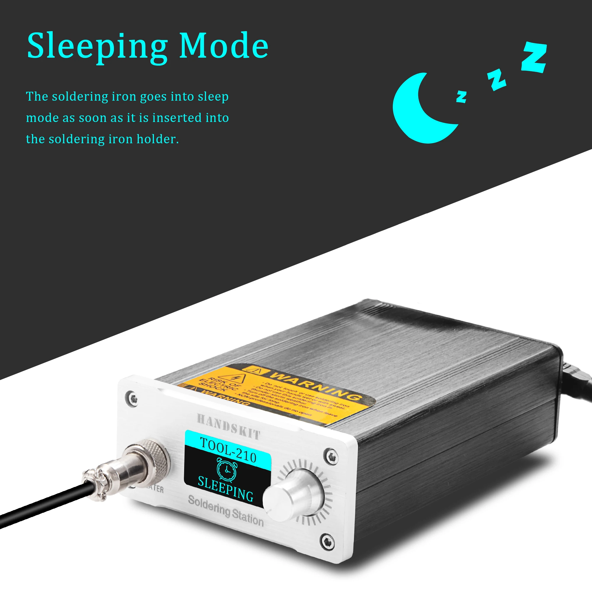T210 Soldering Station 6s Fast Heating STM32 OLED 1.3 Display Adjustable Temperature Auto Sleeping Welding Iron Tips