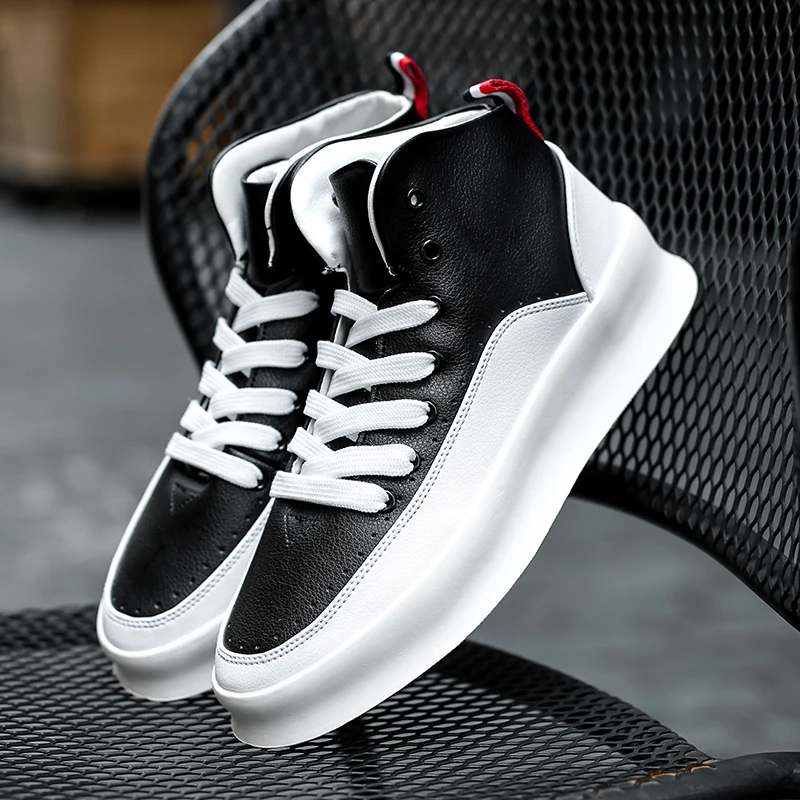 Brand Mens High-top Sneakers Trend Non-slip Basketball Shoes Casual Sport Tennis Shoes Outdoor Teenager Confortable Gym Shoes