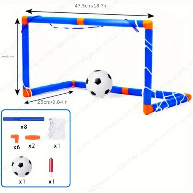 كرة قدم صغيرة قابلة للطي في الأماكن المغلقة، مجموعة شبكة هدف، مضخة رياضية للأطفال في الهواء الطلق، لعبة منزلية، هدية عيد ميلاد الطفل من البلاستيك #5