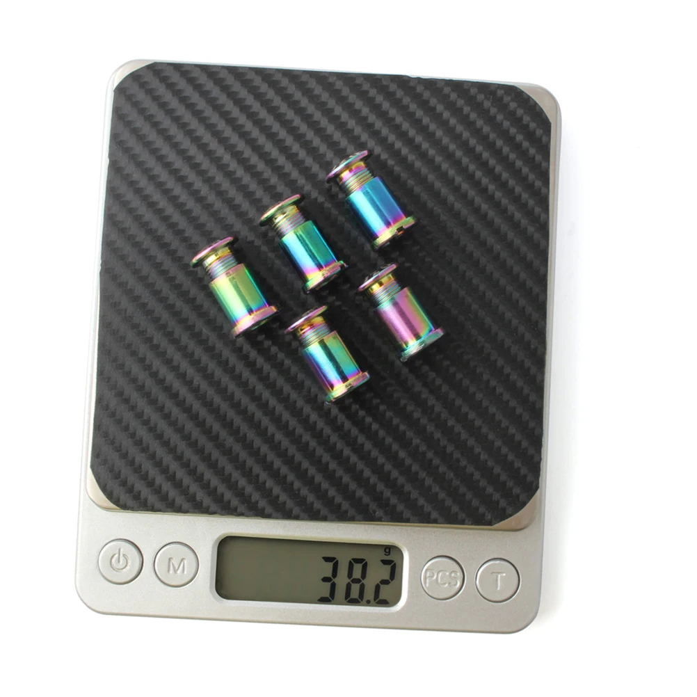 

5pcs Universal Disc Plating Screws Bike Chainring Wheel Bolts Colorful Durable Chainwheel Replacement Fasteners for Folding