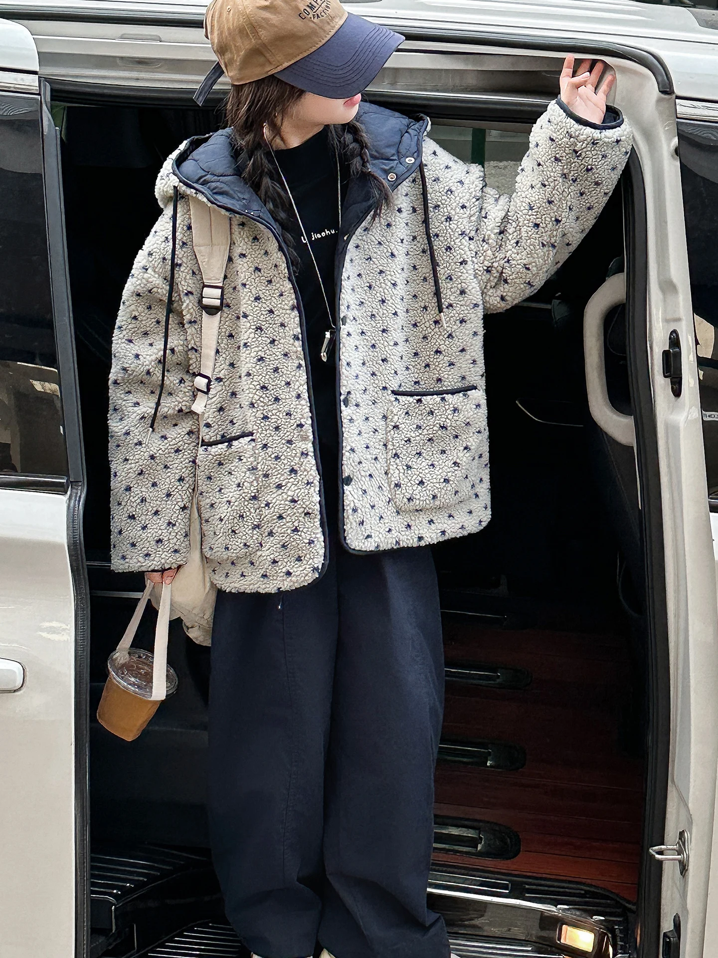 

Girls Thickened Cotton Jacket Sweater Outerwear Autumn Winter Fashionable Casual Korean Style Children's Coat with Hood Long ...