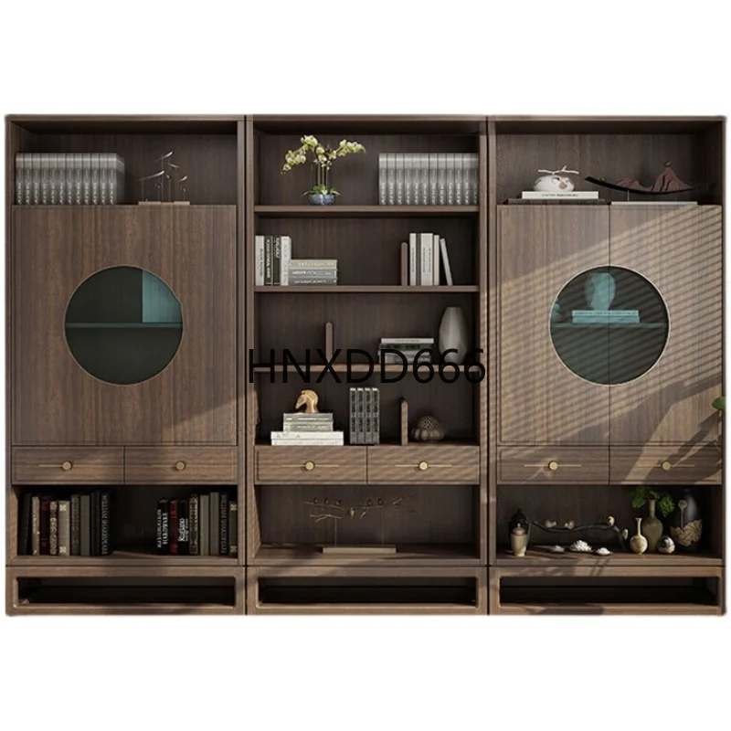 

New Chinese walnut bookcase combination