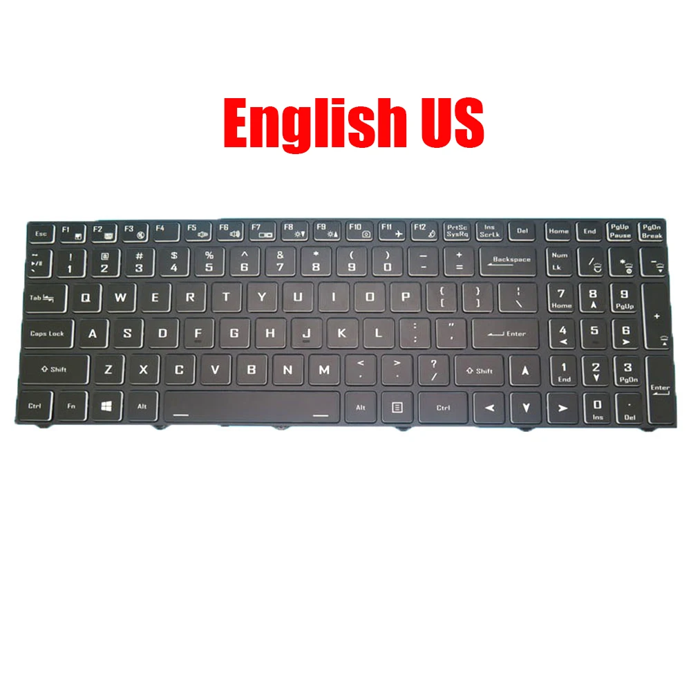 Laptop Keyboard For Eurocom Nightsky ARX15 ARX315 NH57AF1 / RX15 RX17 PB71RF / Ti15 PB51RF English US Black Without Backlit New