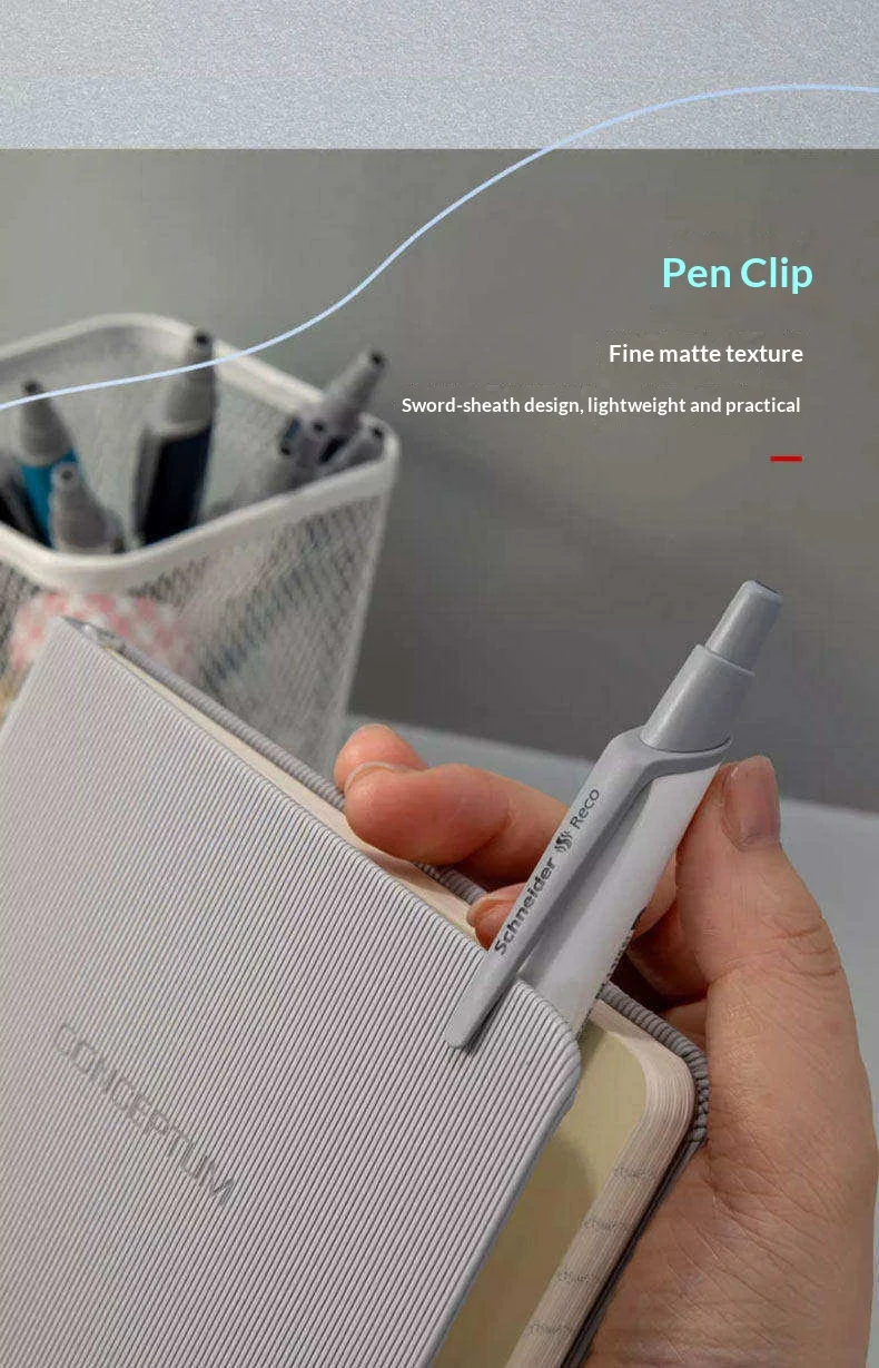 Schneider RECO 0,5mm Schwarzer Gelstift mit Wiederverwendbarem Gehäuse, Ergonomischem Griff, Glatter Schreibqualität für Büro, Schule, Studenten und Geschäftsleute, Deutsches Design – Detail 5