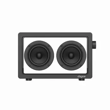 Jayine 미니 투명 블루투스 스피커, 레트로 데스크탑 컴퓨터 서브우퍼, 무선 하이파이 음악, 16W 슈퍼 베이스 붐 박스, BK102