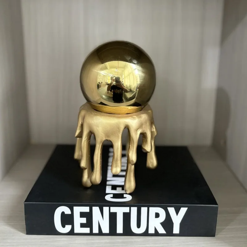 Modern light luxury abstract art ball octopus ornament, living room TV bookcase entrance office decoration