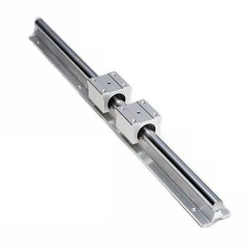 BMBY-Linear Rails And Bearings,1Pcs Linear Guide Rail 500Mm +2Pcs Linear Bearing 12Mm Slide Blocks SBR12UU