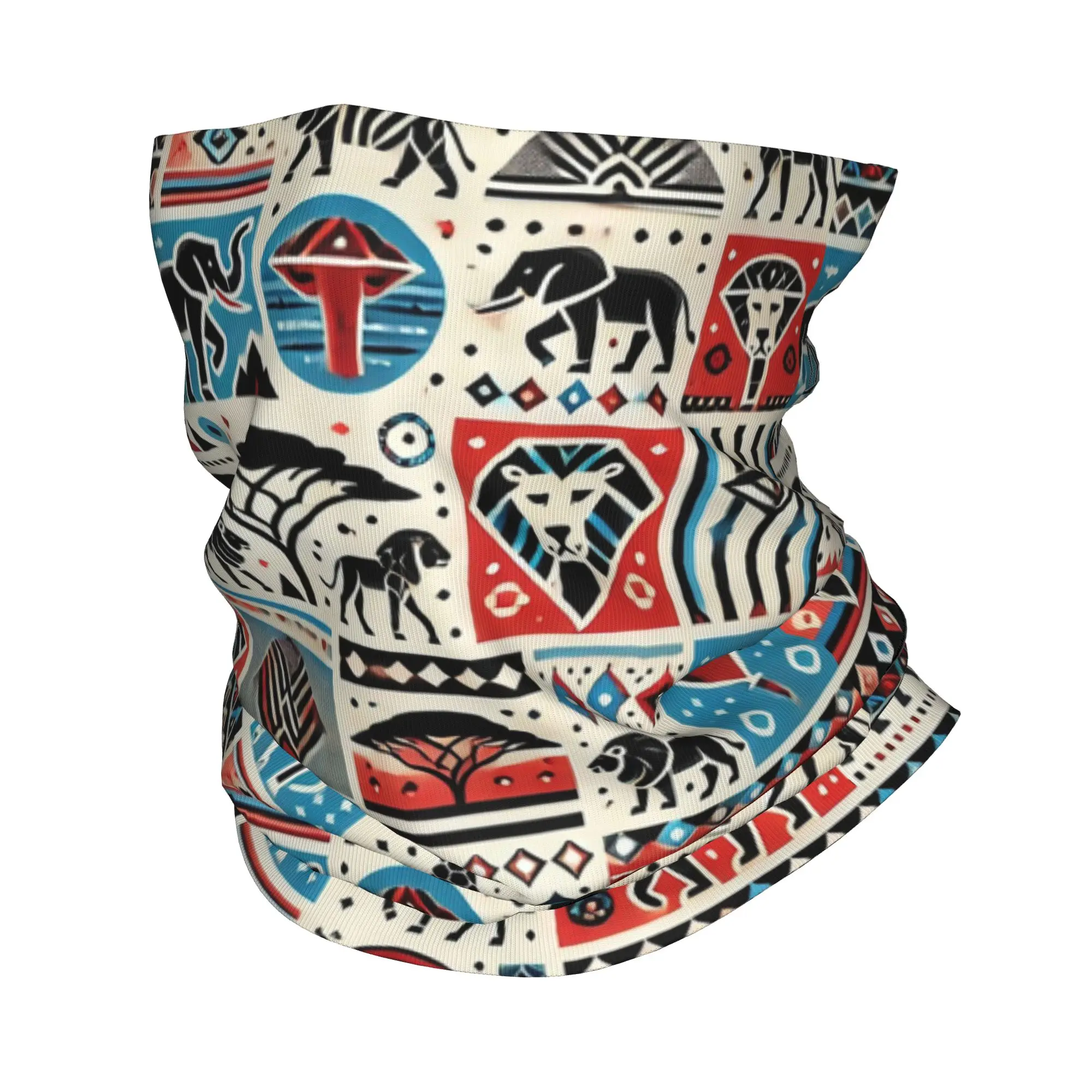 African Tribal Wildlife Wild Spirit Giraffe Artwork Bandana Neck Cover Printed Wrap Scarf Warm Headwear Running Unisex Adult