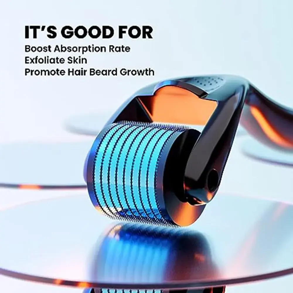 

Mezoroller Beard Roller DRS 540 Needles Micro-Needling Derma Roller for Hair Re- Growth Skin Care Body Treatment Microniddle MTS