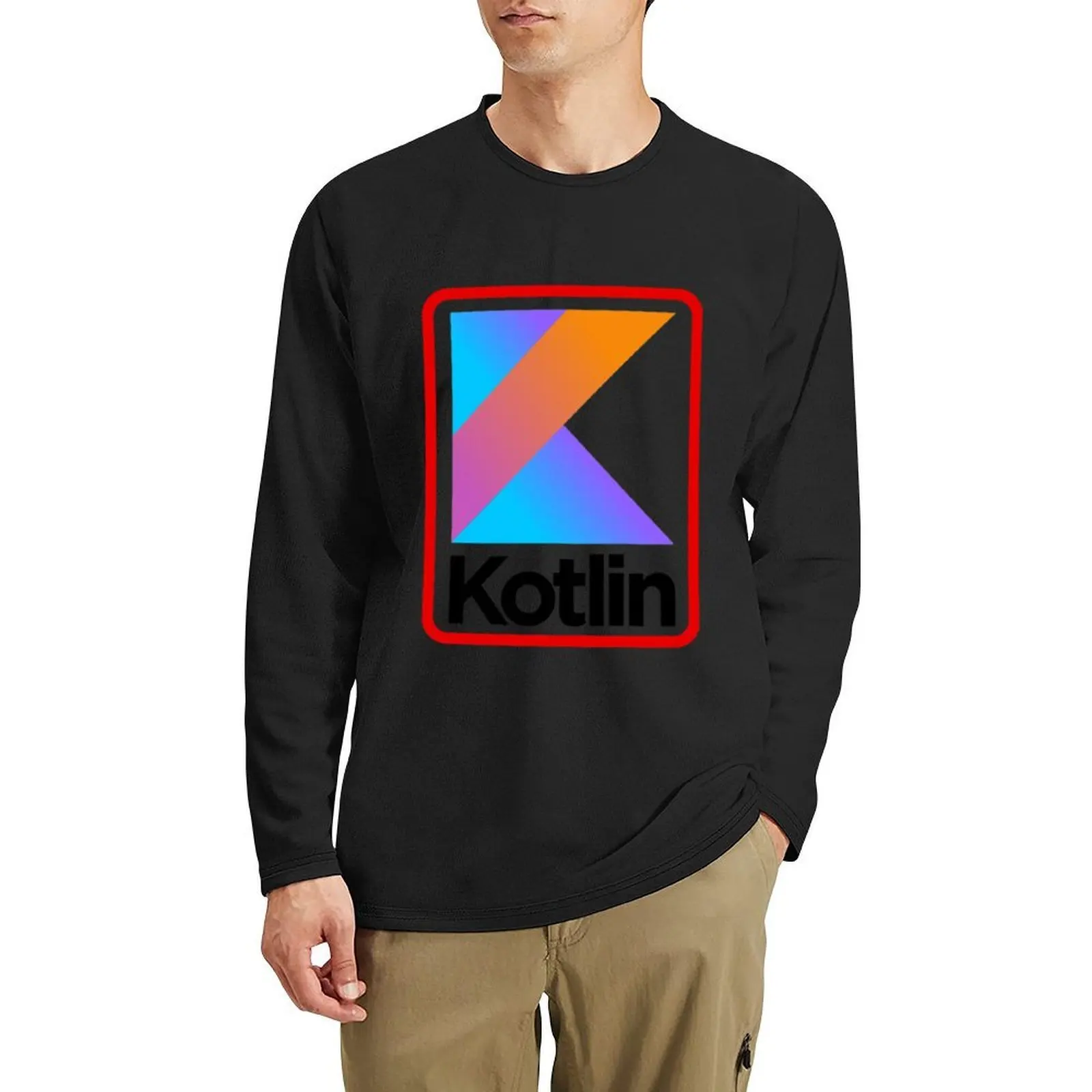 

Kotlin Retro Design Long T-Shirt black t shirt quick drying shirt sublime t shirt Tee plain white t shirts men