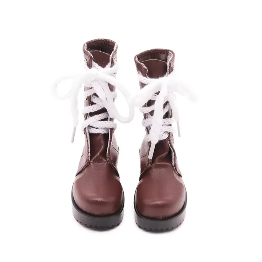 

Girls Gift Retro Brown Doll Boots Casual Wearing Leather Shoes 60cm Doll Shoes Handmade Mini Shoes Doll Long Boots 1/3 BJD Doll