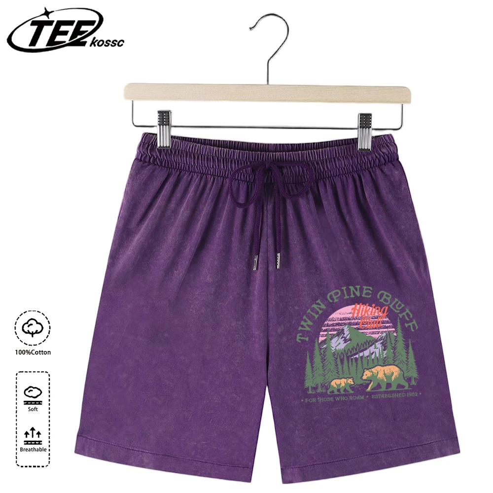 

Мужские летние спортивные шорты Twin Pine Bluff Hiking Club с принтом, свободные, из тонкого хлопка, комфортные, повседневные, прохладные