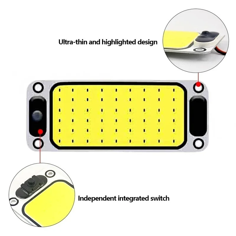 

54 LED COB Car Reading Light, Universal 12V 24V Super Bright Interior Dome Map Lamp for Trucks Cars SUV Cab Roof