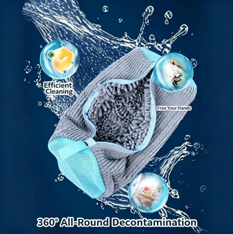 Shoe Washing Bag, Anti-deformation Laundry Shoe Bag, Thick Soft Bristle Shoe Cleaner for Home Laundry