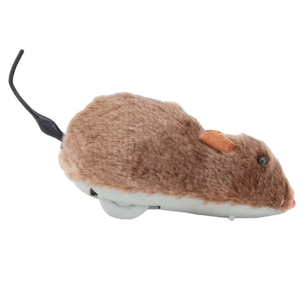 1pc Creative Cat Toy Clockwork Spring Power Plush Mouse Toy Motion Rat Cat Dog Playing Toy Pets Interactive Toys Pet Products