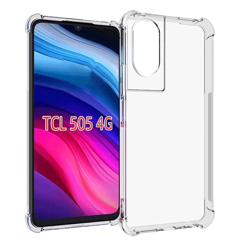 TCL 505 TCL505 4G Case Air Cushion Shockproof Airbag Silicone TPU Soft Back Cover Clear Phone Case for TCL 505 TCL505 4G