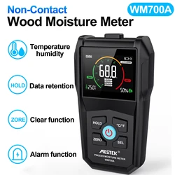 WM700A Non-Contact Wood Moisture Meter Full Angle Inverted Wood Humidity Tester LCD Digital Nondestructive Wood Humidity Meter