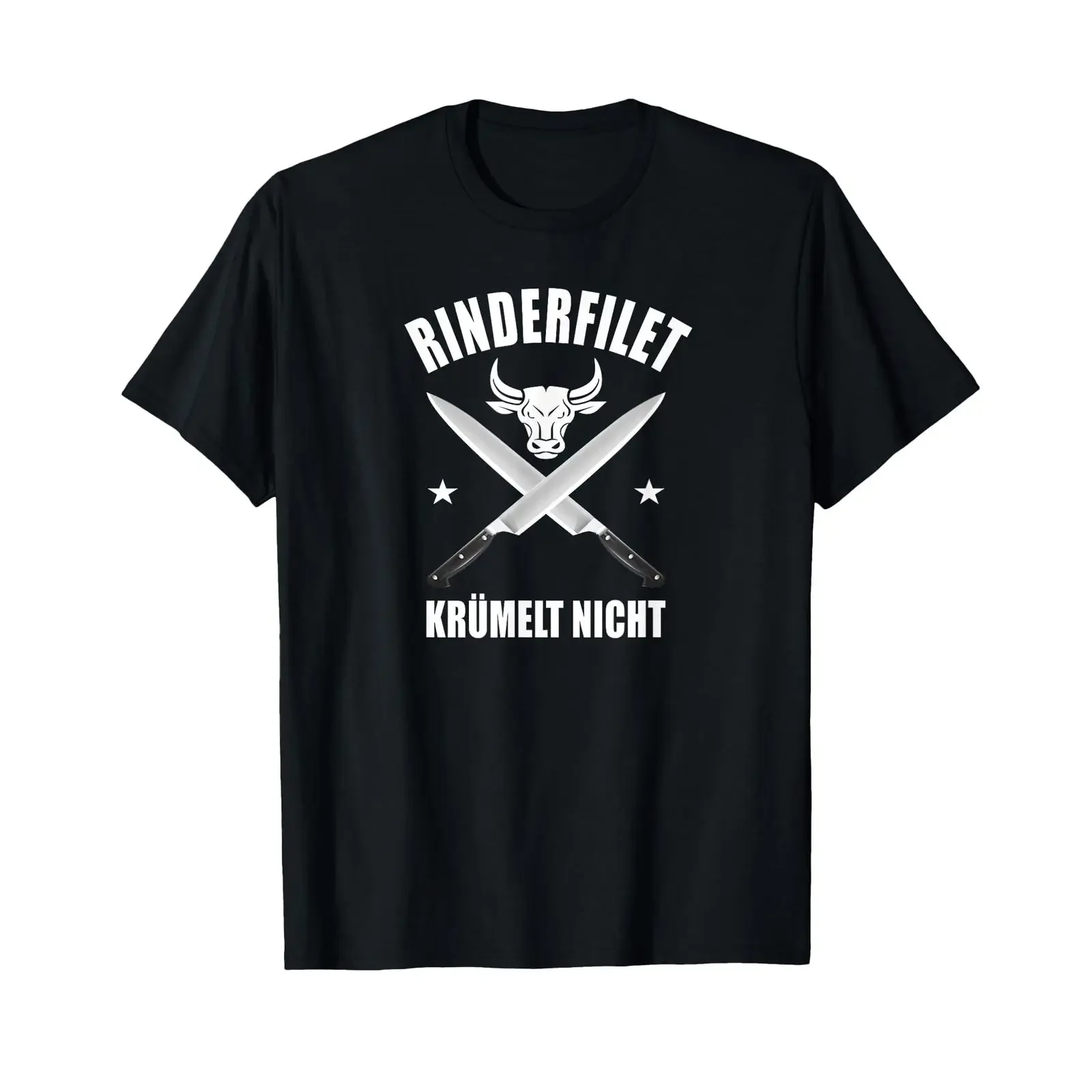 Funny Saying T Shirt Rinderfillet krümelt nicht BBQ vintage Washed fashion Soft homme graphic Stylish Slightly Comfortable