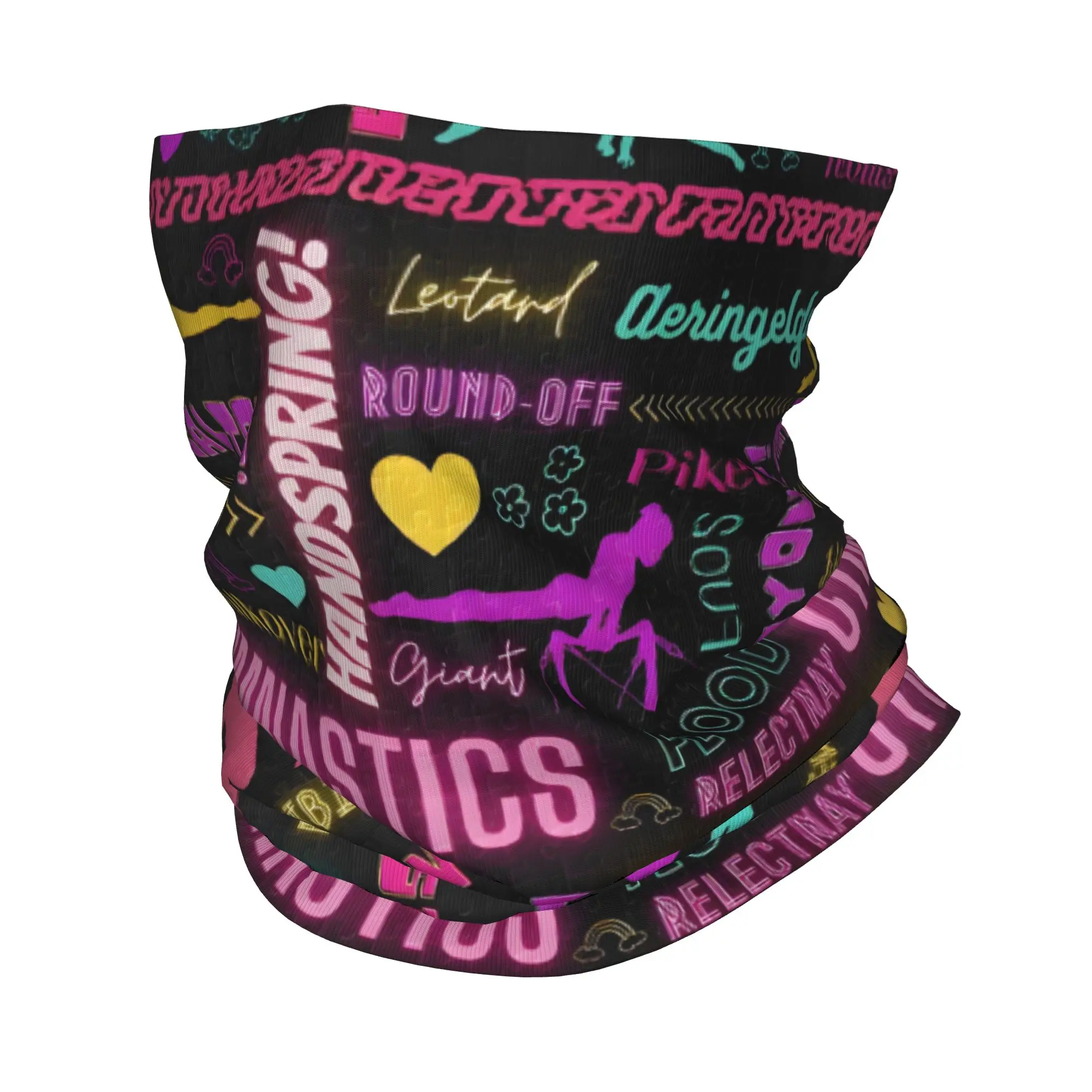 Personalizado gimnasia rítmica danza invierno diadema calentador de cuello hombres mujeres esquí Camping tubo bufanda cara Bandana polaina