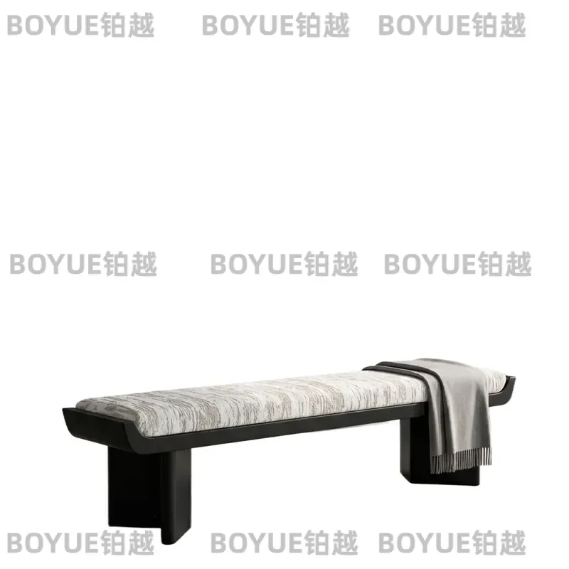 Solid Wood Bedside Stool Retro Entryway Bench Shoe Changing Seat Home Decor Furniture Living Room Bedroom End Table Accent