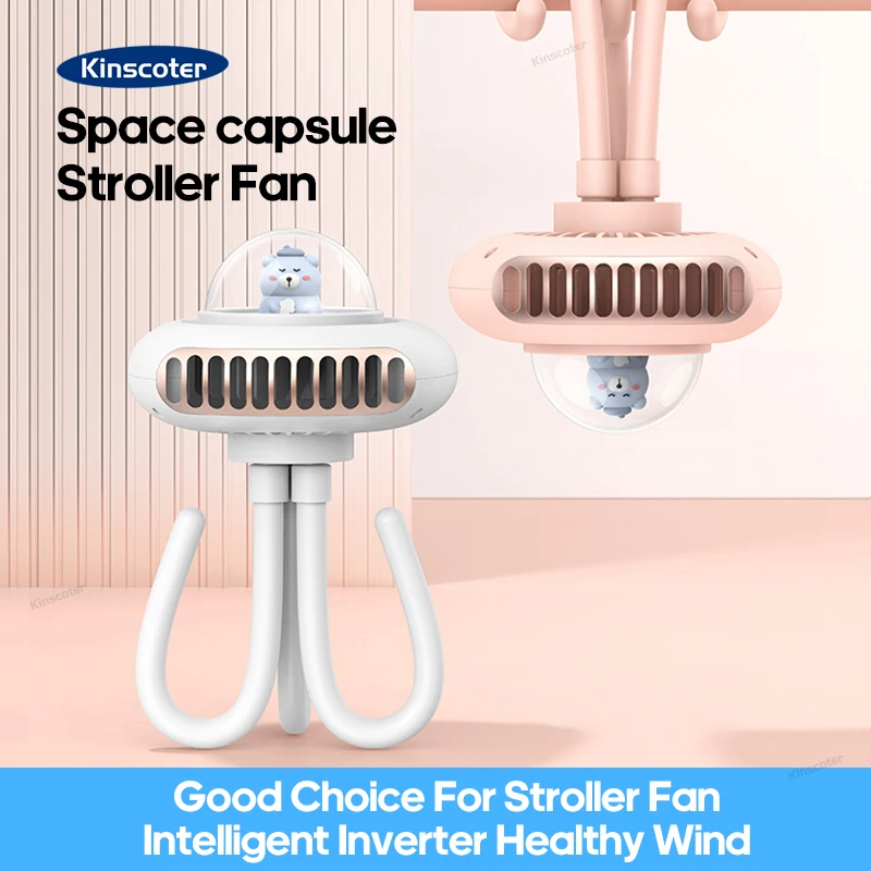 

New Stroller Fan Rechargeable Portable Folding Electric Fan 2000mAh 12 hours use Desktop Handheld Clip Fan Ventilator Cooler